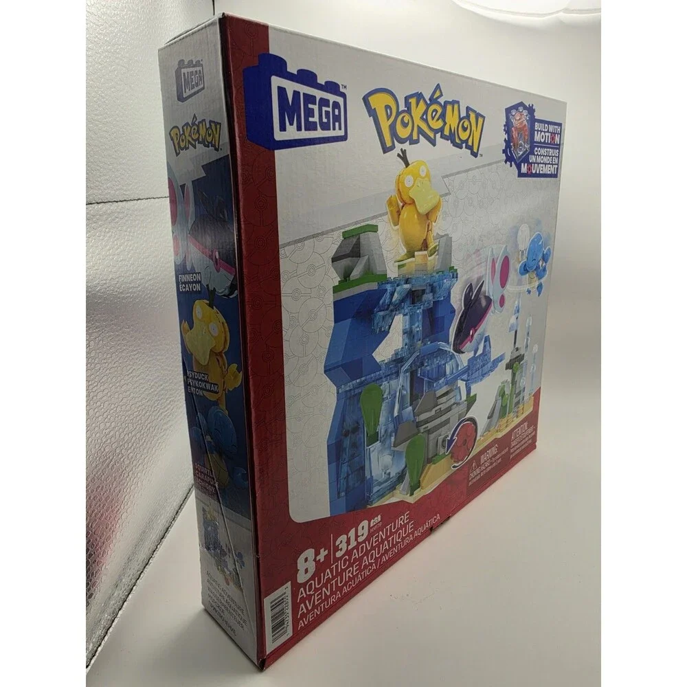 MEGA Pokémon Aquatic Adventure 319-Piece Building Set HXF79 Build w/ Motion 8+